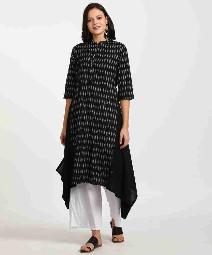 Rangmanch by Pantaloons Blue Printed A Line Kurta