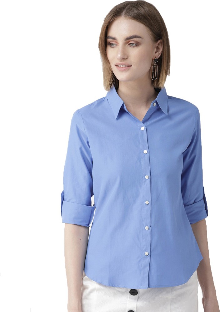 sky blue shirt for ladies