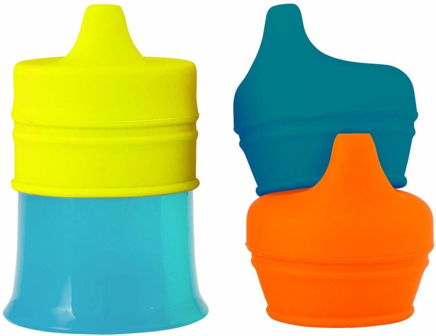 Boon SNUG Straw with Cup, Blue/Orange/Green