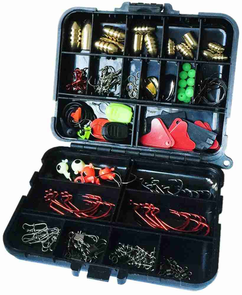 Labymos 256pcs Fishing Accessories Kit Crank Hooks Weights Swivels Snaps  Connectors Beads Fishing Tackle Box Set 