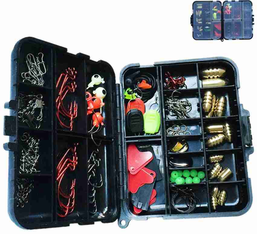 Labymos 256pcs Fishing Accessories Kit Crank Hooks Weights Swivels Snaps  Connectors Beads Fishing Tackle Box Set 