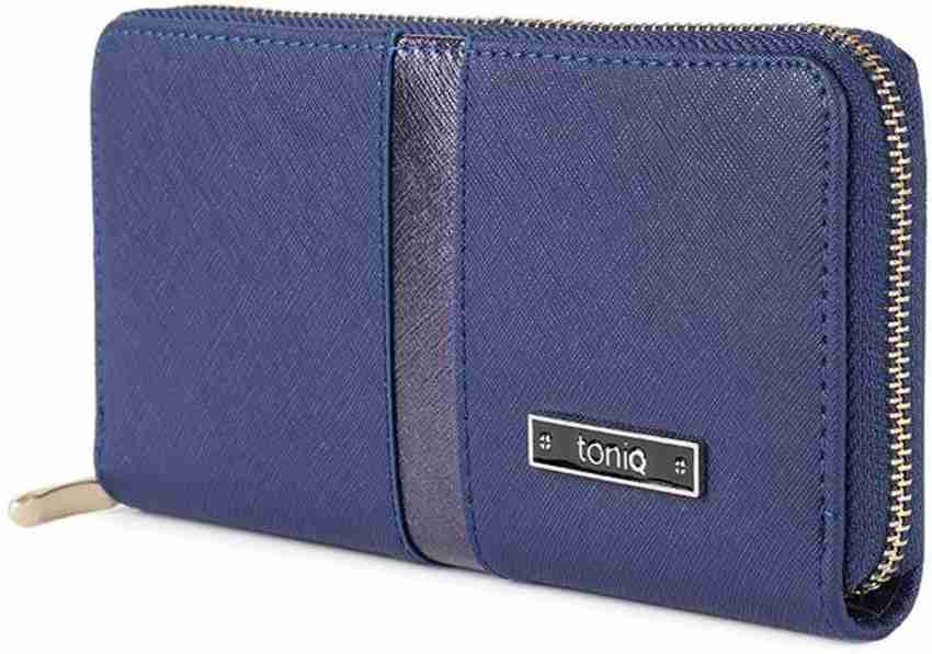 toniQ Women Casual Blue Artificial Leather Wallet Blue Price in