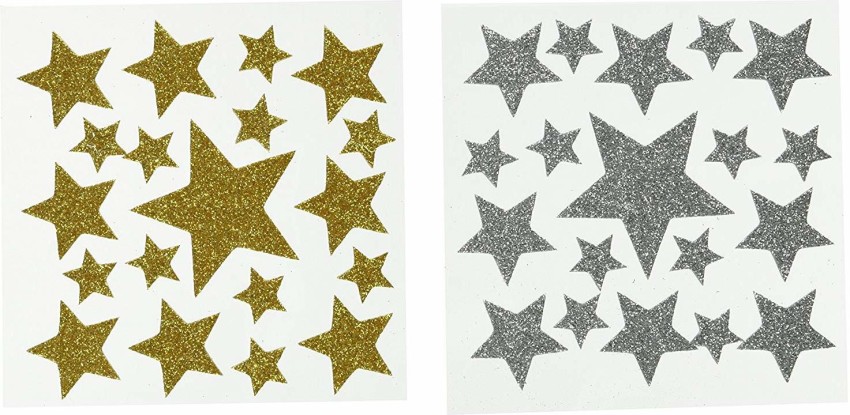 Glitter Star Stickers 2 Sheets 
