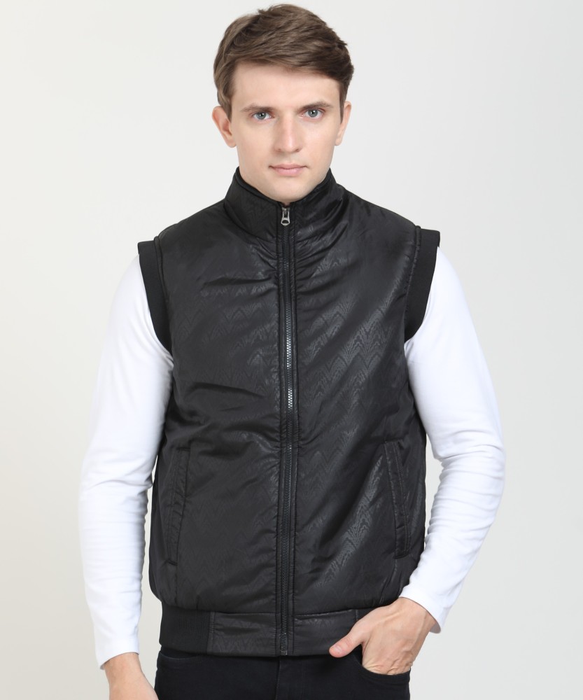 LAWMAN Sleeveless Self Design Men Jacket - Buy LAWMAN Sleeveless