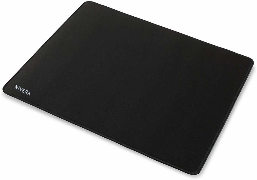   Basics Large Square Computer Mouse Pad, Cloth and  Rubberized Base, Black : Office Products