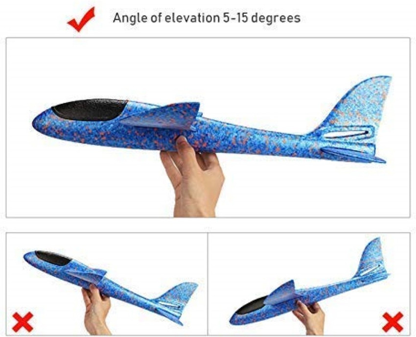 Toys World Foam Glider Airplane Outdoor Paper Plane Sports Easy Assemble Manual Throwing Fun Challenging Toy Aerobatic Airplane Model Foam Folding Plane Aircraft. Foam Glider Airplane Outdoor Paper Pl...