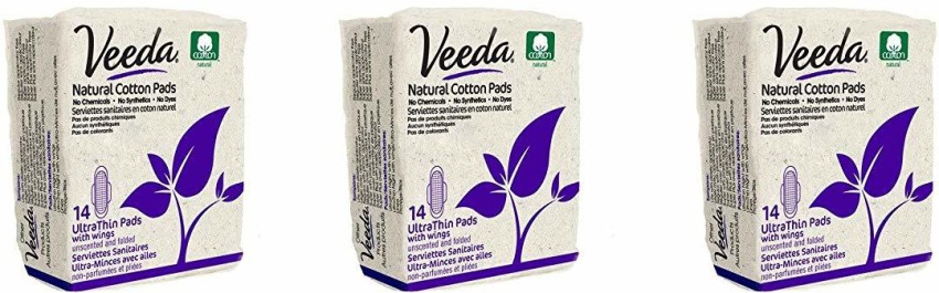 Veeda Pads, With Wings, UltraThin, Unscented and Folded, Feminine Care