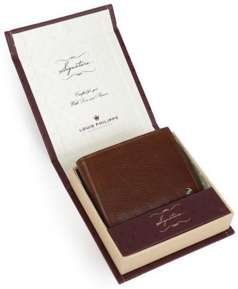 Louis Philippe Wallets : Buy Louis Philippe Men Brown Textured Leather  Wallet Online