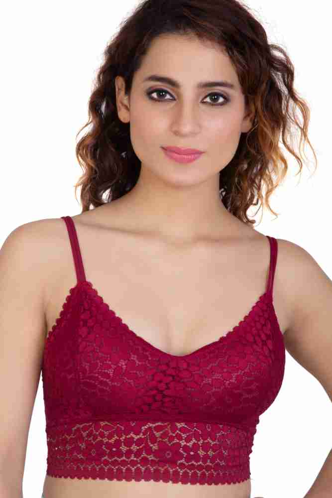 Buy VS Beauti Women Bralette Lightly Padded Lace Bra SKIN Online at Best  Prices in India - JioMart.