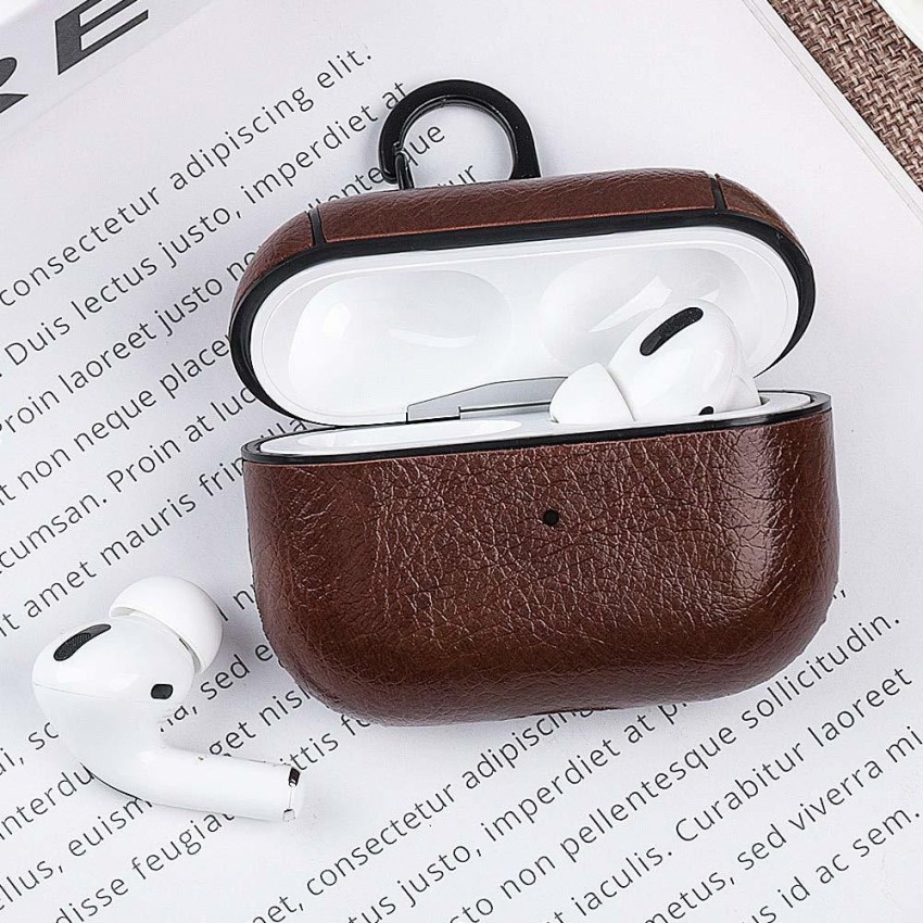KHR Back Cover for Apple Airpods Pro Leather Skin Fit Vintage Matte Leather  Hook Case Cover Protective Case - KHR 