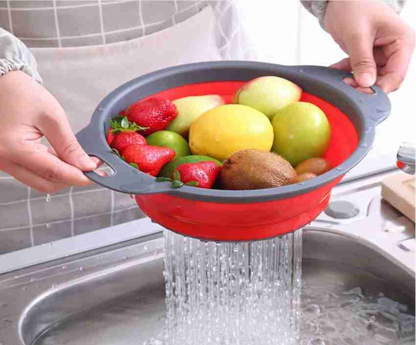 Folding Silicone Cutting Board Multifunctional Collapsible Sink Drain  Basket Washable Vegetables Strainer Kitchen Organizer