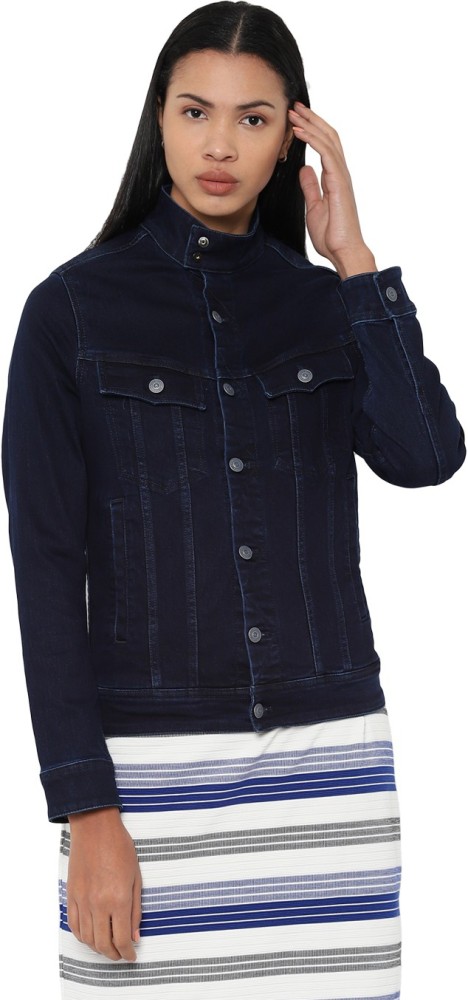 Allen Solly Full Sleeve Solid Women Denim Jacket Buy Allen Solly Full Sleeve Solid Women Denim Jacket Online at Best Prices in India Flipkart