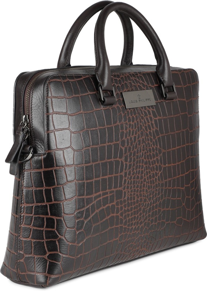 Louis philippe best sale leather laptop bag