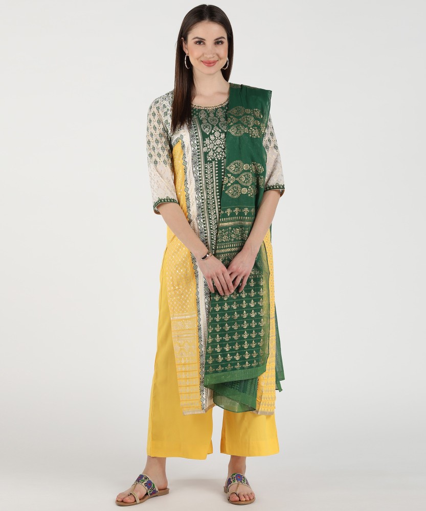 Aurelia Printed Kurta Palazzo Dupatta Set Buy Aurelia Printed Kurta Palazzo Dupatta Set Online at Best Prices in India Flipkart