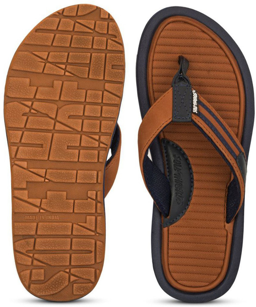 SOLETHREADS Men SOHO Suave TAN Flip Flops