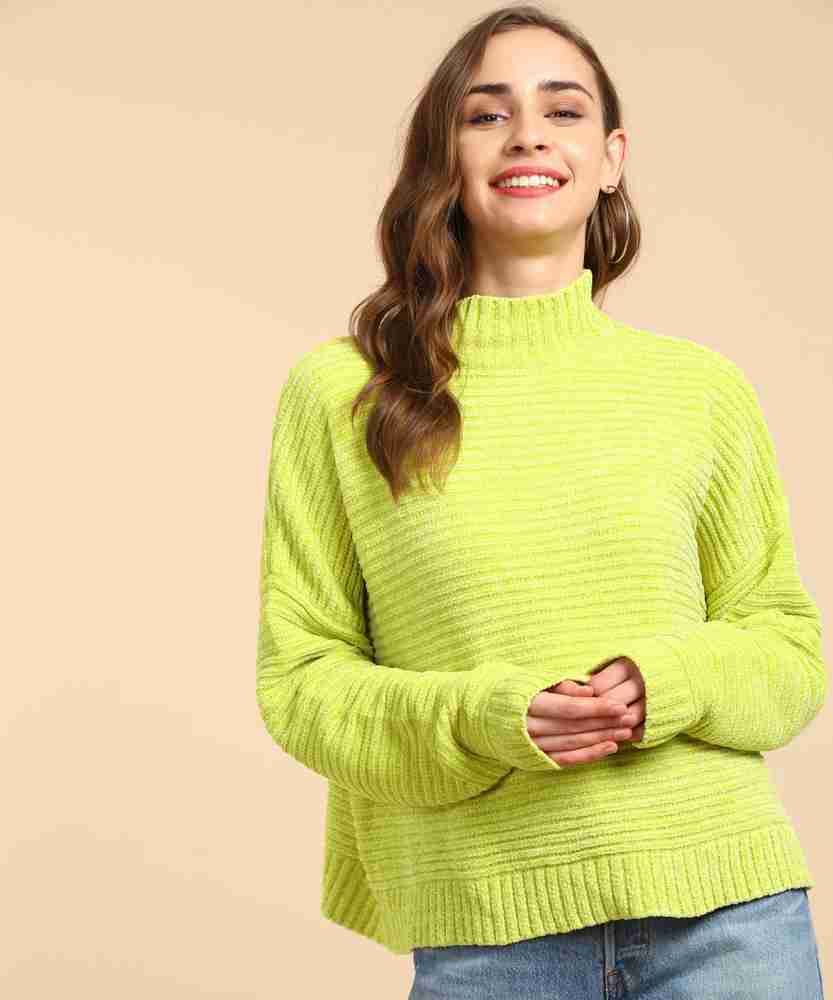 Lime green sweaters for womens cheap