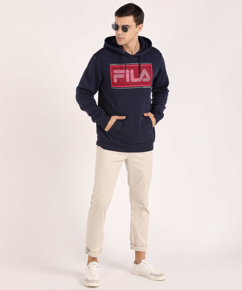 Fila hoodie mens sale white