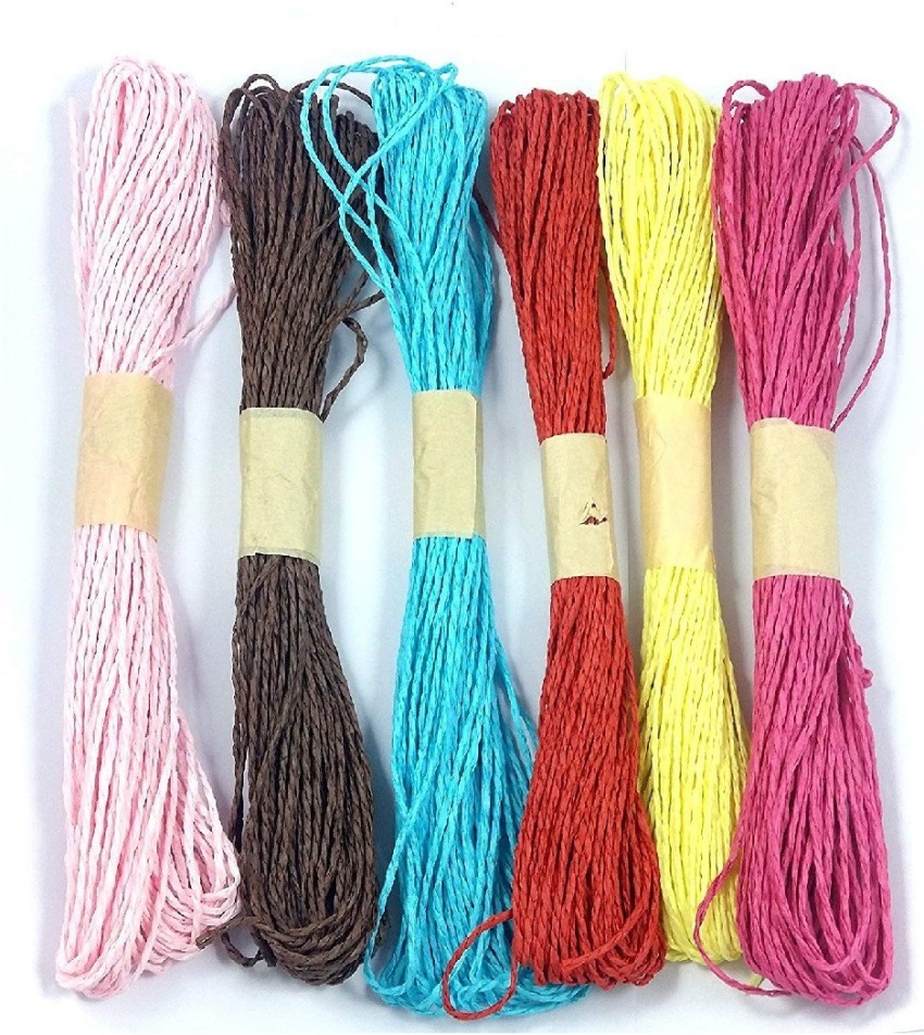 DEZIINE Handmade Natural Paper Tread/Rope for DIY Crafts