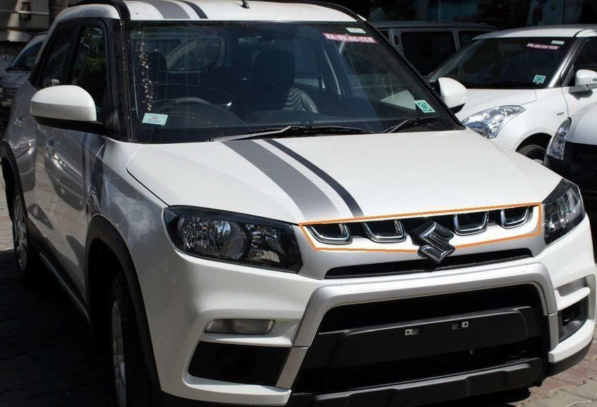 Autoflame Tape Chrome OE Type Front Grill U logo for Brezza 4Pcs Car Grill Cover Price in India Buy Autoflame Tape Chrome OE Type Front Grill U logo for Brezza 4Pcs