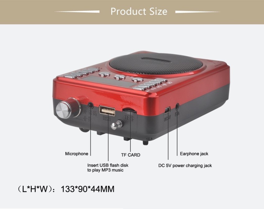 SaleOn Rechargeable Portable Multimedia Multifunction Speaker