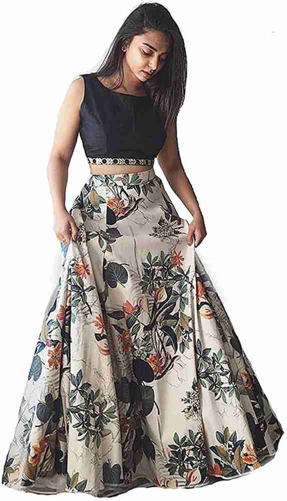 VARACHHA JUNCTION Printed Semi Stitched Lehenga Crop Top Buy