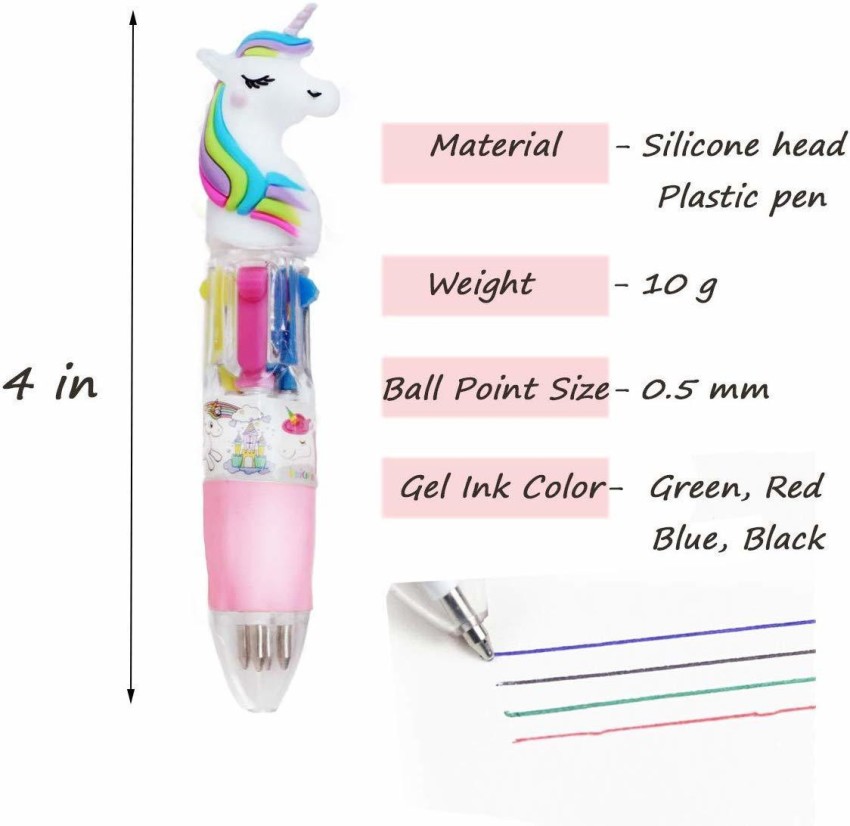 7Pcs Cute Gel Pens Fine Point 0.5Mm Black Ink Rolling Ball