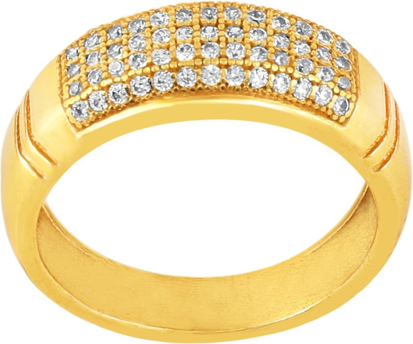 Spangel Fashion Gold Design American Diamond Jewellery Ring for