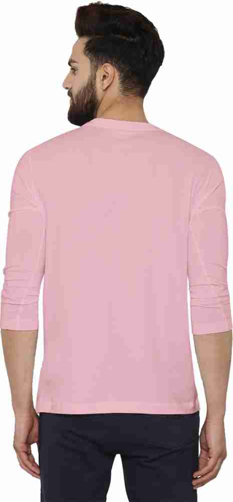 Online Pink Buy Men India Prices Solid - Best Neck PRINTOCTOPUS Round Neck PRINTOCTOPUS at Solid in T-Shirt Round T-Shirt Pink Men