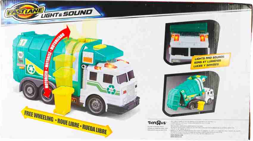 fast lane light and sound garbage truck