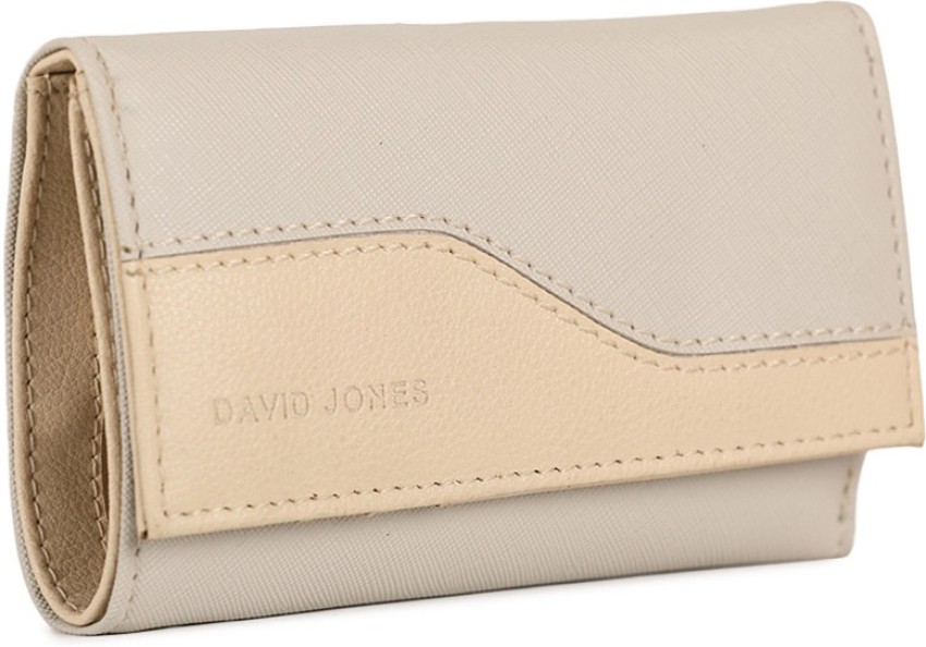 David Jones Women Casual Beige Artificial Leather Wallet beige