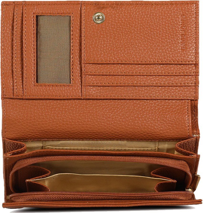 David Jones Women Casual Tan Artificial Leather Wallet Tan - Price