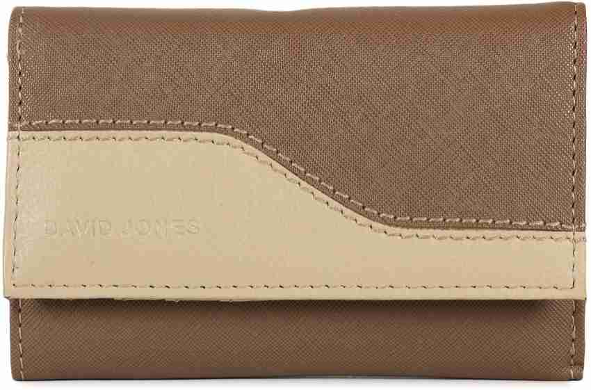 David Jones Women Casual Brown, Beige Artificial Leather Wallet