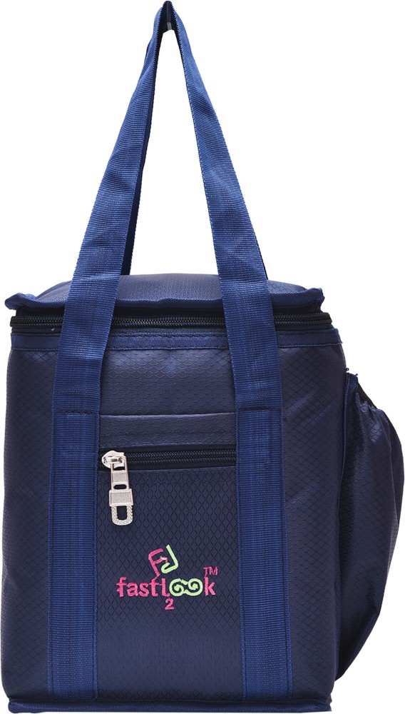 Thickened Bubble Grid Waterproof Lunch Box Bag In Blue