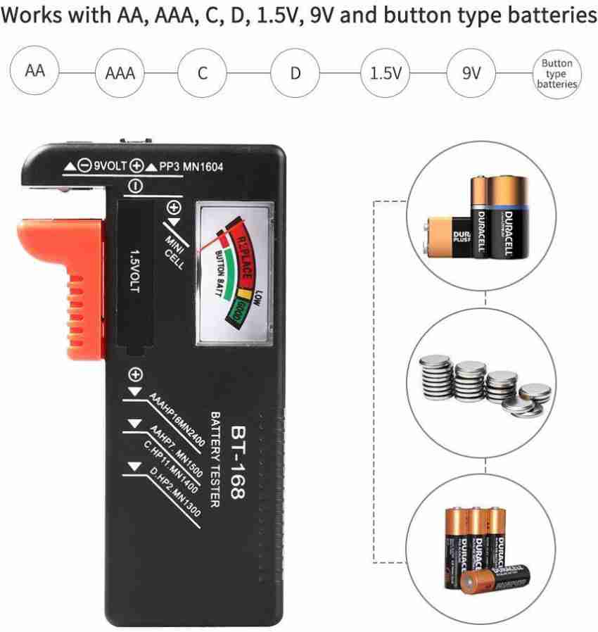 Medidor tester de voltaje pilas AA/AAA/9V/1,5V/C/D – Time2shop