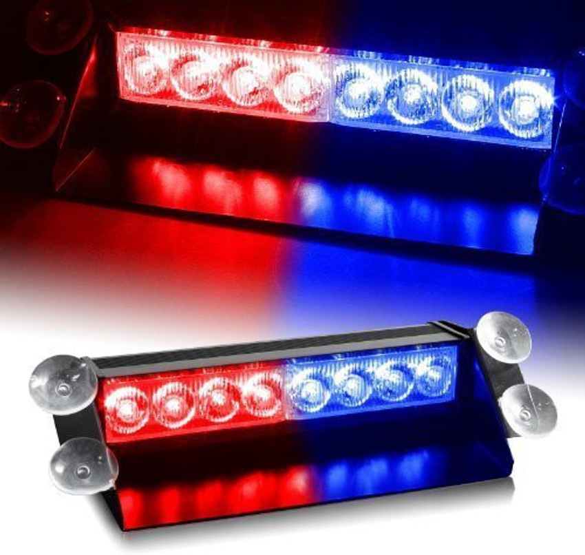 Red blue led shop light bar