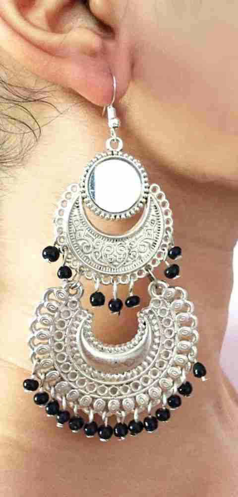 White metal jhumkas top