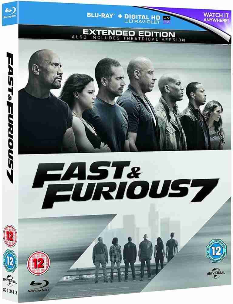 Fast & Furious 7 (Extended Edition) (Blu-ray + Digital Download + UV)  (Region Free) (Fully Packaged Import) Price in India - Buy Fast & Furious 7  (Extended Edition) (Blu-ray + Digital Download + UV) (Region Free) (Fully  Packaged Import) online at Flipkart.