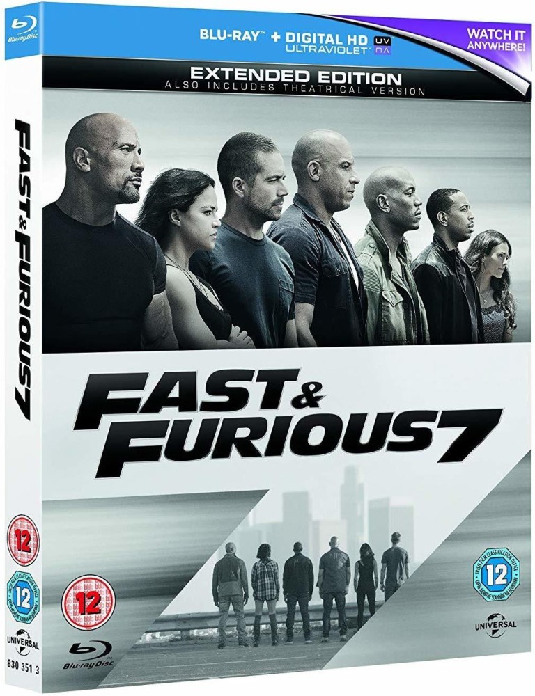 Fast Furious 7 Extended Edition Blu ray Digital Download