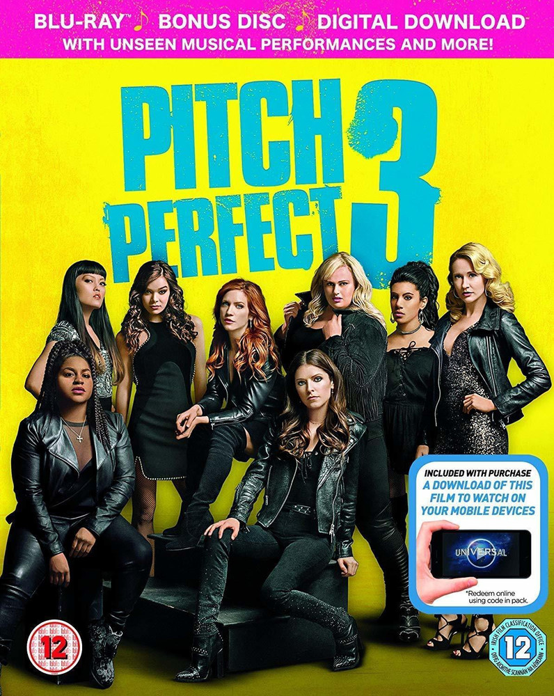 Pitch Perfect 3 Blu ray Bonus Disc Digital Download 2 Disc