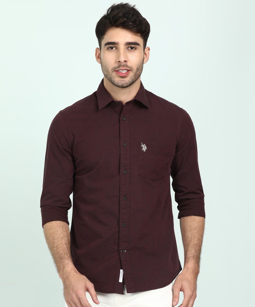 us polo maroon shirt