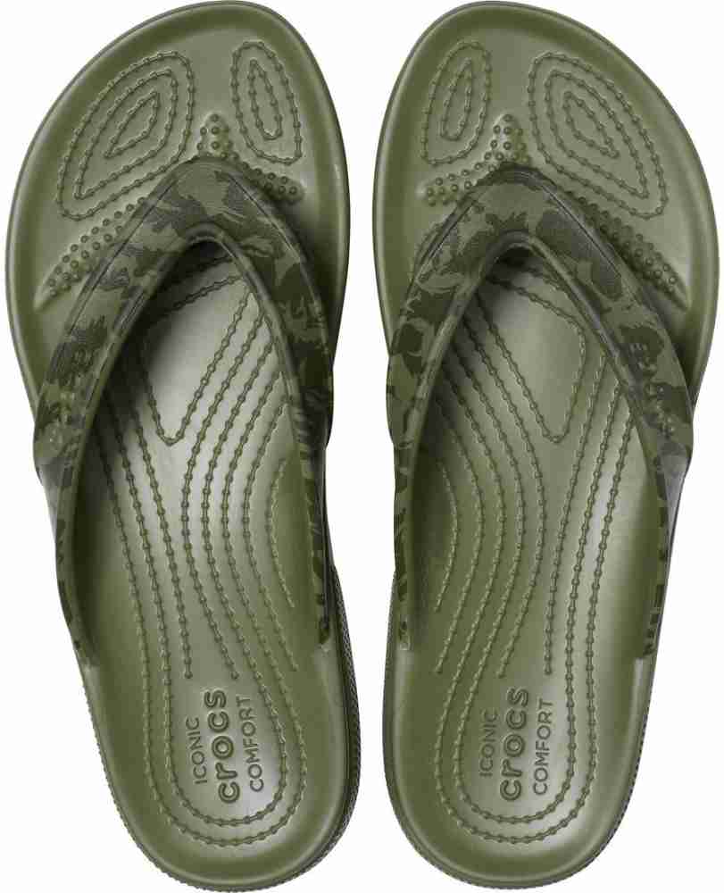 Camo crocs flip online flops