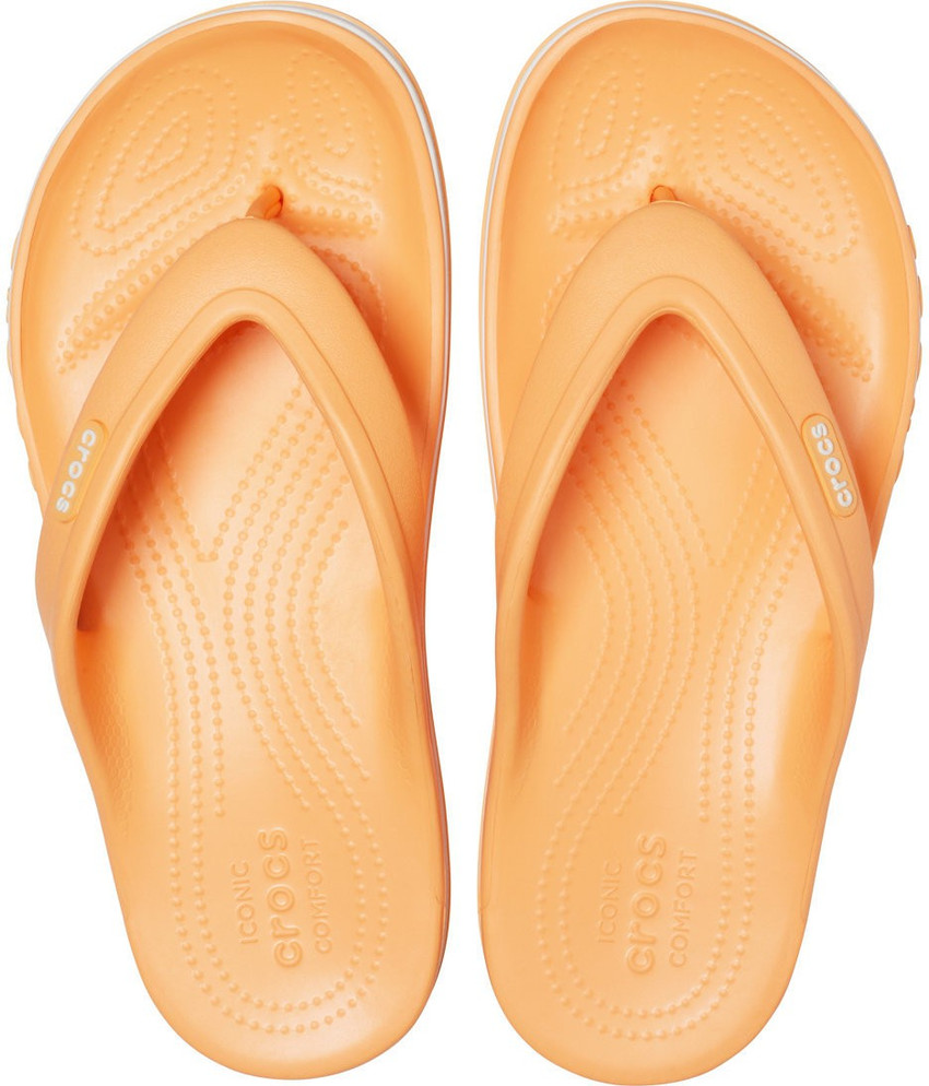 Crocs orange shop flip flops