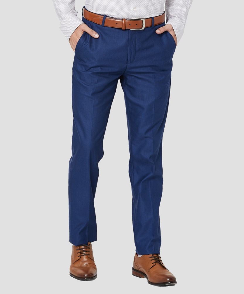 CODE by Lifestyle Slim Fit Men Blue Trousers - Buy CODE by Lifestyle Slim  Fit Men Blue Trousers Online at Best Prices in India