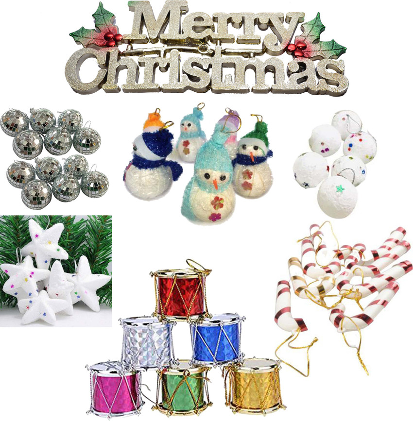 Flipkart SmartBuy Christmas Combo Hanging Ornaments Pack of 43