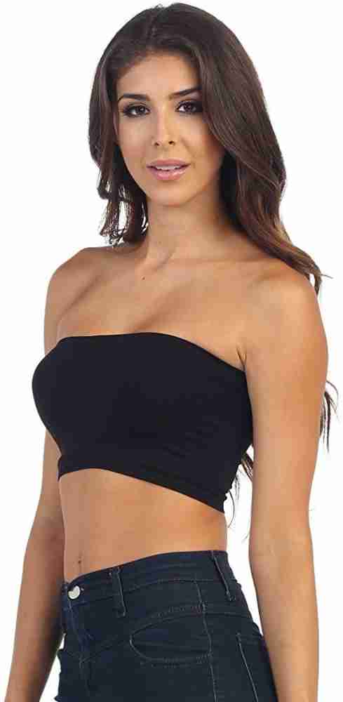 PLUMBURY NON PADDED STRAPLESS TUBE TOP BRA Women Bandeau/Tube Non Padded Bra  - Buy PLUMBURY NON PADDED STRAPLESS TUBE TOP BRA Women Bandeau/Tube Non  Padded Bra Online at Best Prices in India