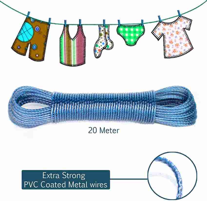 evohome PVC Coated Cotton Wire Rope for Drying Clothes Washing