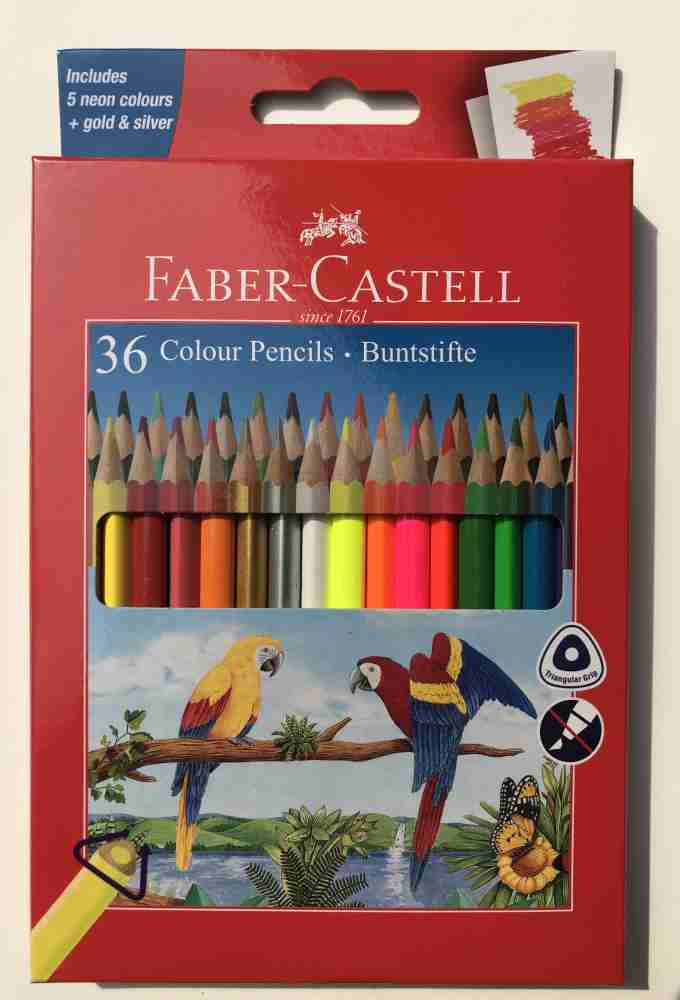 FABER-CASTELL 36 Triangular Shaped Color Pencils 