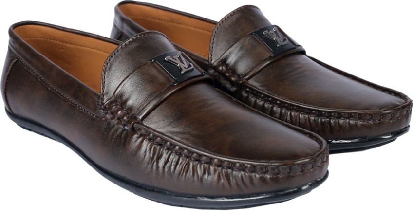 Pu on sale leather loafers