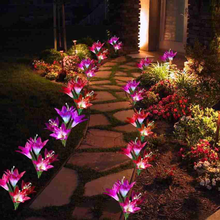 XERGY Solar Powered Colour Changing Lights with 12 Lily Flower Solar Light  SetÂ Â (Floor Mounted Pack of 3) Solar Light Set Price in India Buy XERGY Solar  Powered Colour Changing Lights with 12 Lily Flower Solar Light SetÂ Â  (Floor Mounted Pack ...