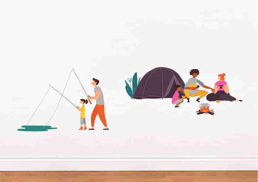 Decal O Decal 50 cm Family Picnic Camp Wall Stickers (PVC  Vinyl,Multicolour) Self Adhesive Sticker Price in India - Buy Decal O Decal  50 cm Family Picnic Camp Wall Stickers (PVC Vinyl,Multicolour)